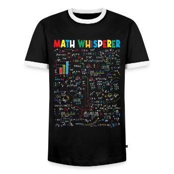Math Whisperer - Männer Kontrast-T-Shirt - Schwarz/Weiß - Vorne - AI Model Female 172 light (172cm) & AI Model Male 178 light (178cm)