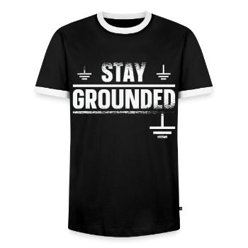 Electrician Electronics Technician Master Electrician Gift - Men's Ringer Shirt - black/white - Front - AI Model Female 172 light (172cm) & AI Model Male 178 light (178cm)