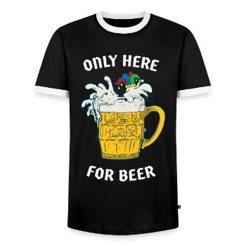 Karneval Konfetti Narrenkappe Geschenk - Männer Kontrast-T-Shirt - Schwarz/Weiß - Vorne - AI Model Female 172 light (172cm) & AI Model Male 178 light (178cm)