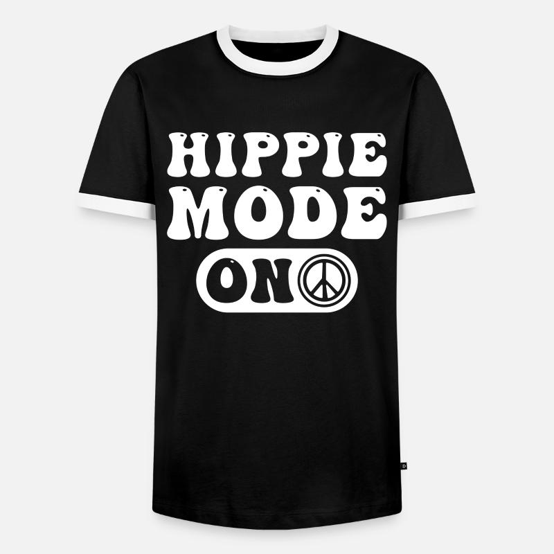 Hippy - Men's Ringer Shirt - black/white