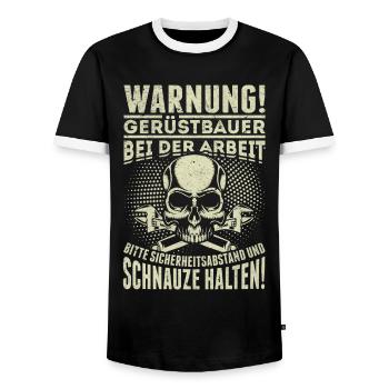 Gerüst Beruf witziger Spruch - Männer Kontrast-T-Shirt - Schwarz/Weiß - Vorne - AI Model Female 172 light (172cm) & AI Model Male 178 light (178cm)