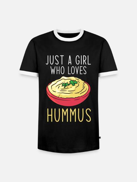 Hummus Just a girl who loves Hummus - Men's Ringer Shirt - black/white