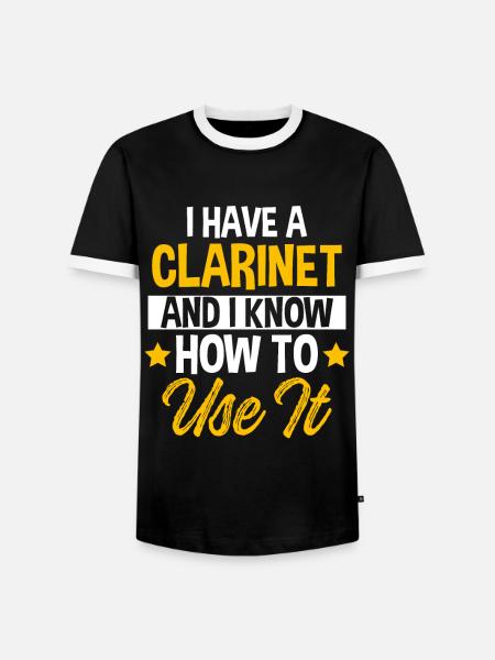 Clarinet music - Men's Ringer Shirt - black/white