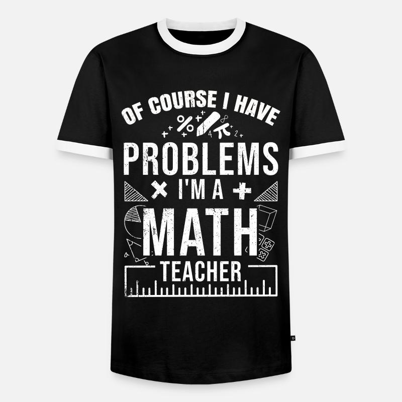 Math - Men's Ringer Shirt - black/white