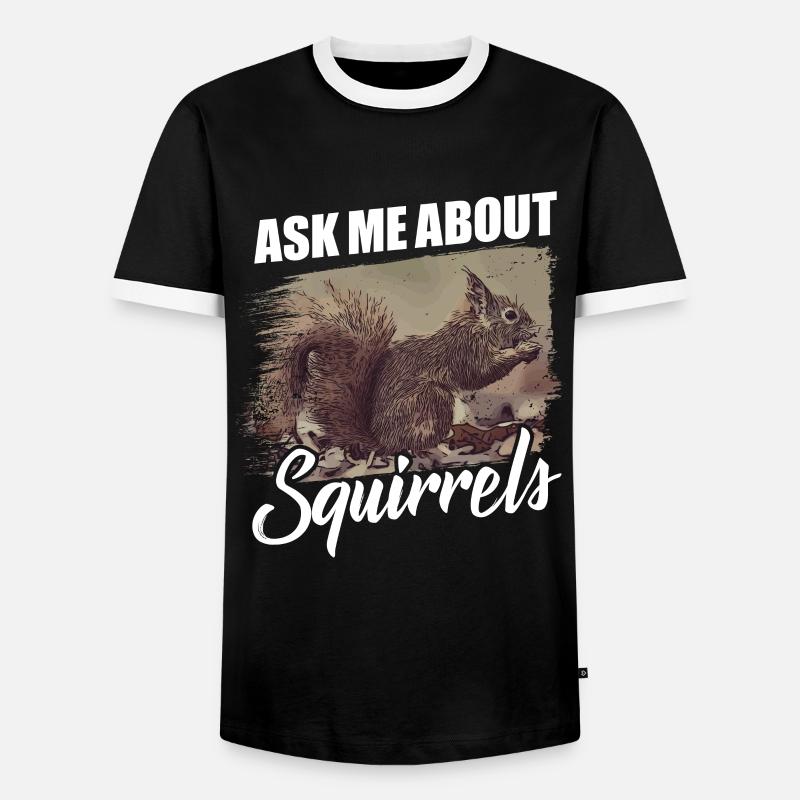 Squirrel - Men's Ringer Shirt - black/white