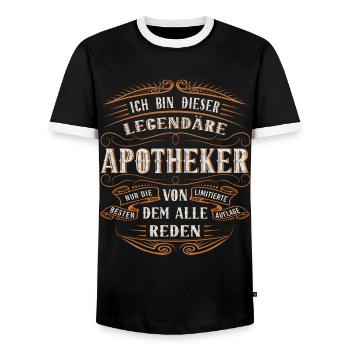 Apotheker Ich bin dieser legendäre Apotheker - Männer Kontrast-T-Shirt - Schwarz/Weiß - Vorne - AI Model Female 172 light (172cm) & AI Model Male 178 light (178cm)