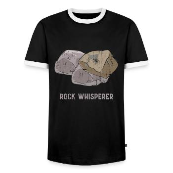 Géologie Géologie Pierres - T-shirt contrasté Homme - noir/blanc - Devant - AI Model Female 172 light (172cm) & AI Model Male 178 light (178cm)