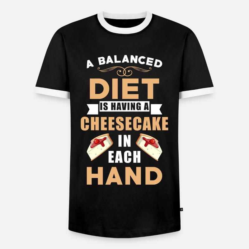 Cheesecake Diet - Men's Ringer Shirt - black/white