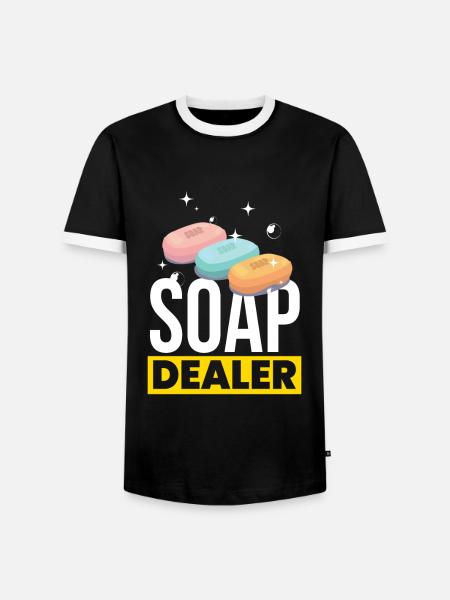 Fabricant de savon - T-shirt contrasté Homme - noir/blanc
