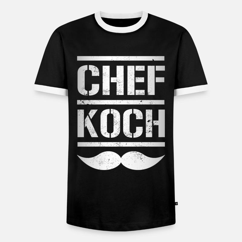 Chef - Men's Ringer Shirt - black/white
