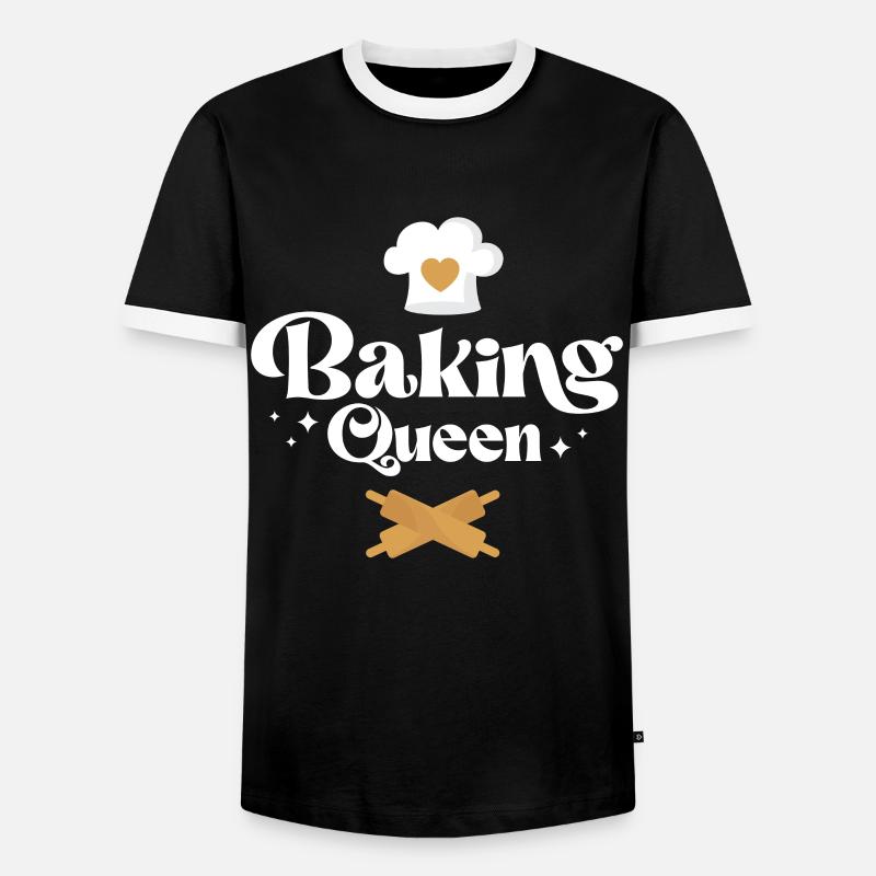 Cuisson Cuisson Baking Queen - T-shirt contrasté Homme - noir/blanc