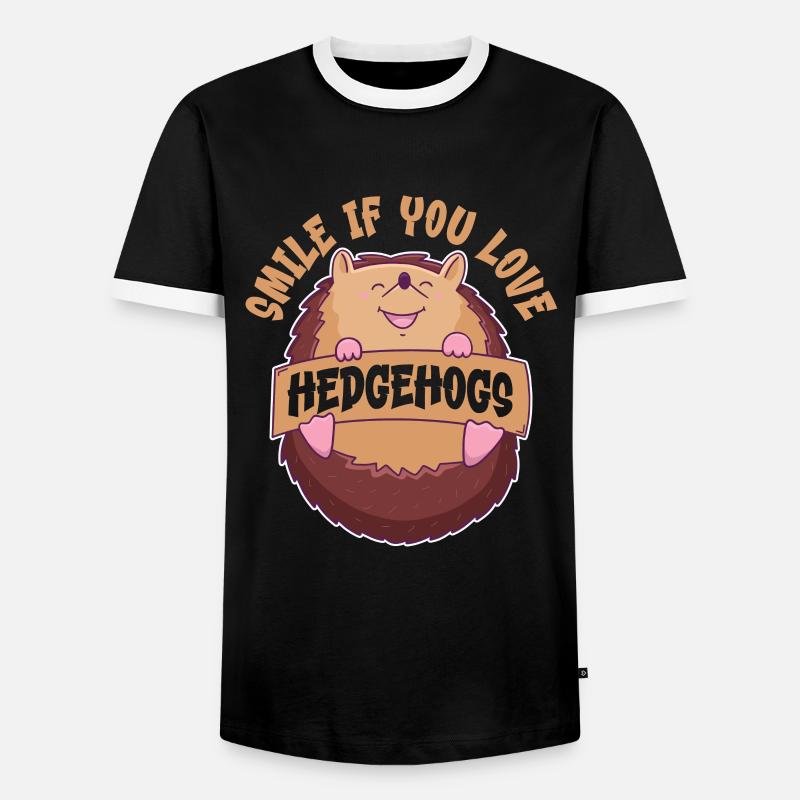 Igel - Männer Kontrast-T-Shirt - Schwarz/Weiß