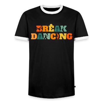 Breakdance Breakdancer Breakdancing - Männer Kontrast-T-Shirt - Schwarz/Weiß - Vorne - AI Model Female 172 light (172cm) & AI Model Male 178 light (178cm)