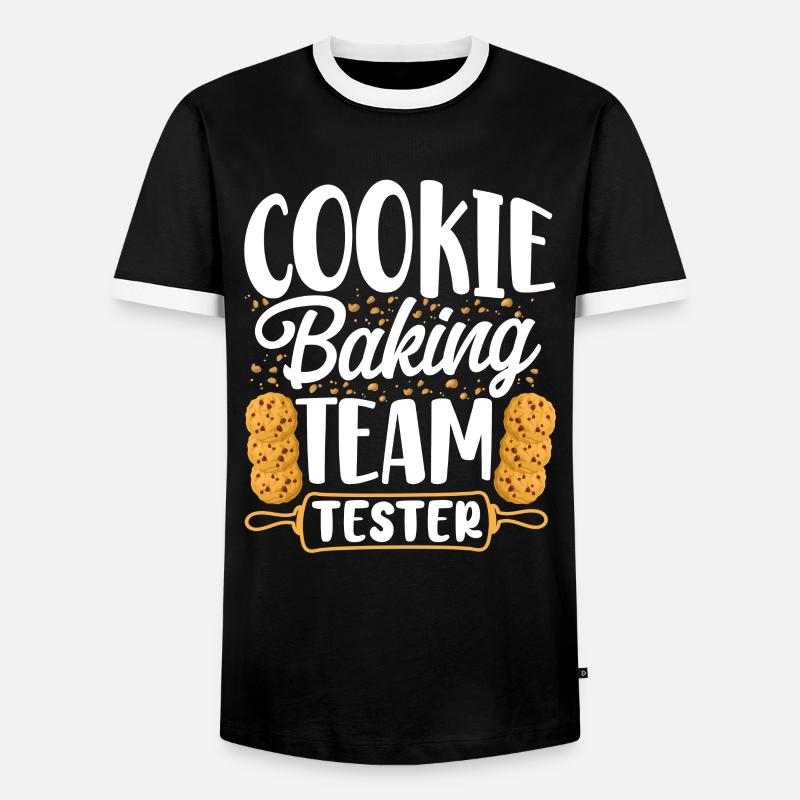 Bake Baking Cookie Team Tester - Männer Kontrast-T-Shirt - Schwarz/Weiß