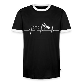 Praying Mantis Insect Insects Praying Mantis - Men's Ringer Shirt - black/white - Front - AI Model Female 172 light (172cm) & AI Model Male 178 light (178cm)