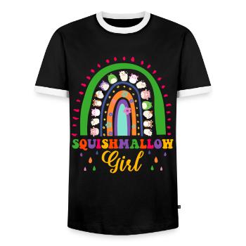 Squishmallow Girl Squish Girl - T-shirt contrasté Homme - noir/blanc - Devant - AI Model Female 172 light (172cm) & AI Model Male 178 light (178cm)
