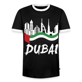 Dubaï Émirats arabes unis The Palm - T-shirt contrasté Homme - noir/blanc - Devant - AI Model Female 172 light (172cm) & AI Model Male 178 light (178cm)
