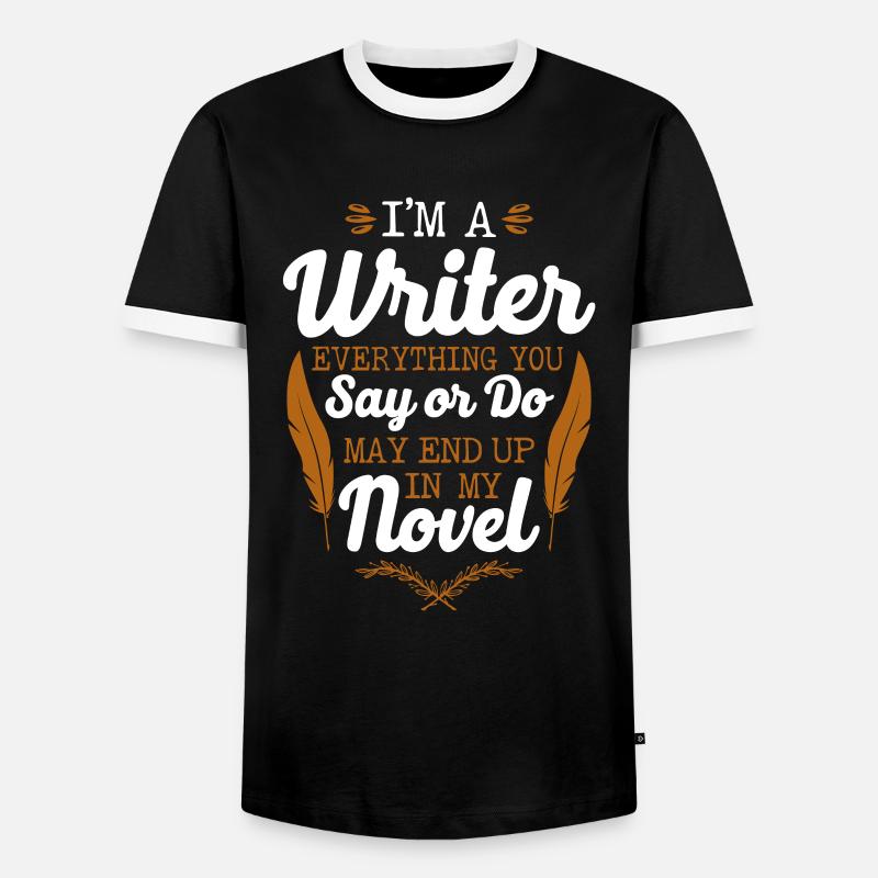Writing Novel Writer & Published - Männer Kontrast-T-Shirt - Schwarz/Weiß