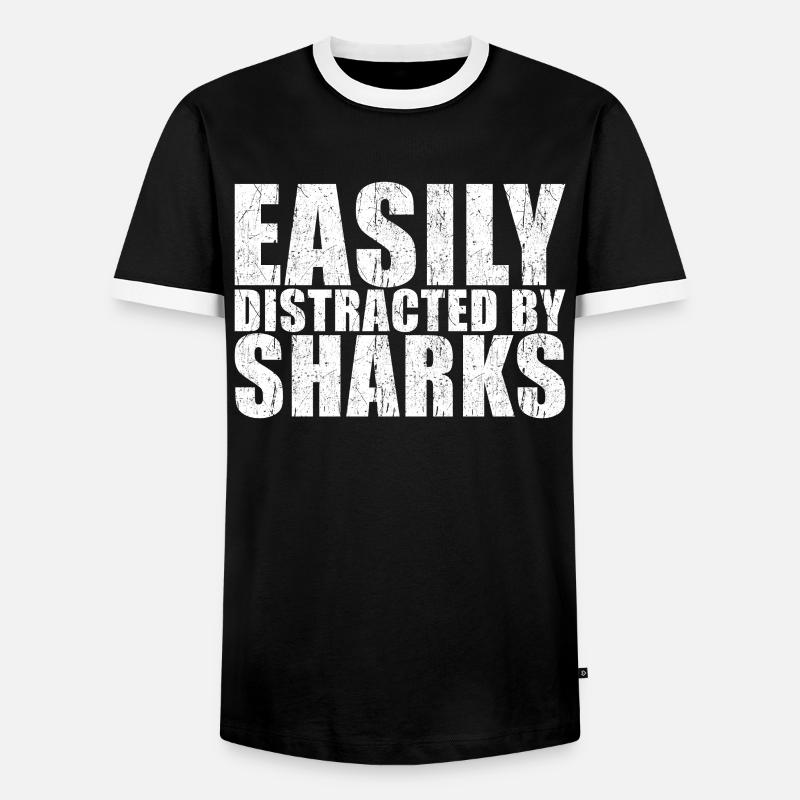 Hai Spruch - Männer Kontrast-T-Shirt - Schwarz/Weiß
