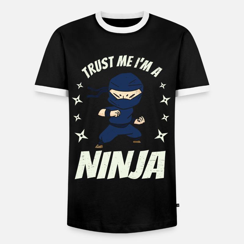 Ich bin ein Ninja - Männer Kontrast-T-Shirt - Schwarz/Weiß