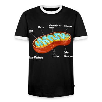Mitochondria Cell Biology Biologist Science - Männer Kontrast-T-Shirt - Schwarz/Weiß - Vorne - AI Model Female 172 light (172cm) & AI Model Male 178 light (178cm)