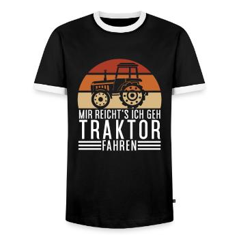 Mir Reichts Ich Gehe Traktor Fahren - Männer Kontrast-T-Shirt - Schwarz/Weiß - Vorne - AI Model Female 172 light (172cm) & AI Model Male 178 light (178cm)