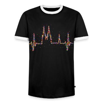 Köln Dom Herzschlag Kölner Karneval - Männer Kontrast-T-Shirt - Schwarz/Weiß - Vorne - AI Model Female 172 light (172cm) & AI Model Male 178 light (178cm)