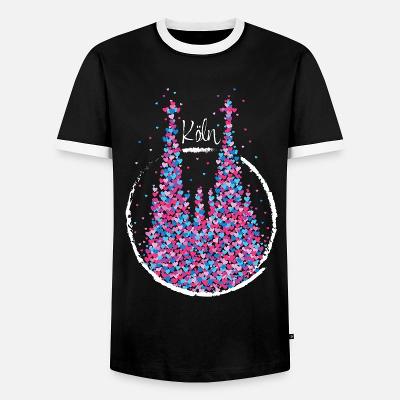 Köln Echter Kölner Karneval Fasching - Männer Kontrast-T-Shirt - Schwarz/Weiß