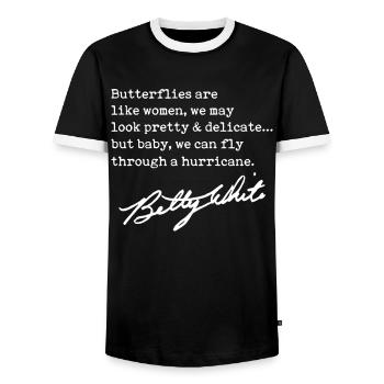 Betty White Golden Girls - Men's Ringer Shirt - black/white - Front - AI Model Female 172 light (172cm) & AI Model Male 178 light (178cm)