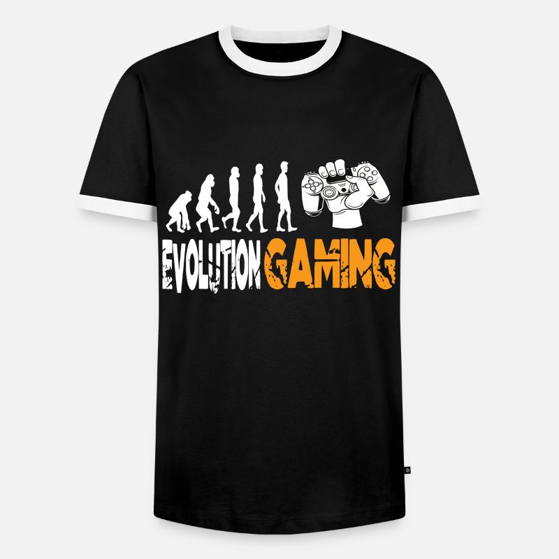 Evolution Gaming - T-shirt contrasté Homme - noir/blanc