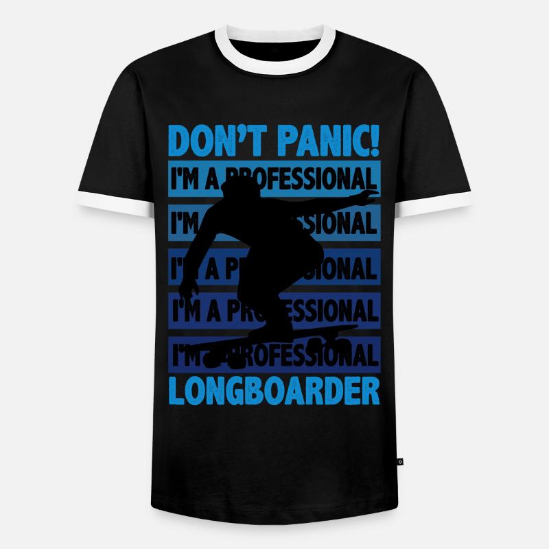 Longboard - Men's Ringer Shirt - black/white
