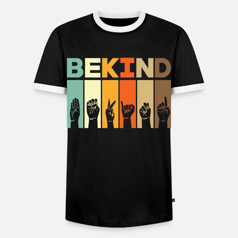 DEAF - Men's Ringer Shirt - black/white