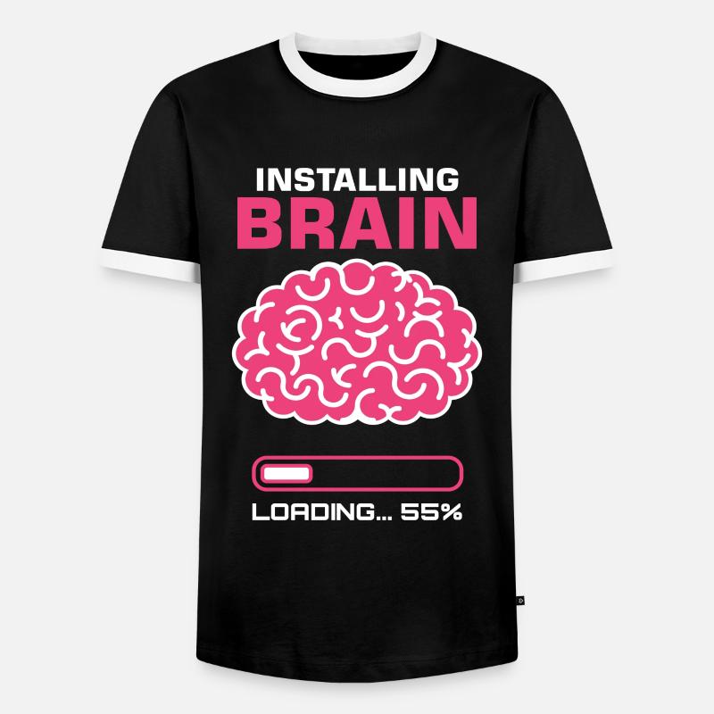 Installing Brain Brain Science - Men's Ringer Shirt - black/white