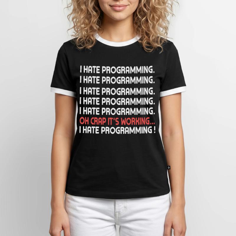 PC Programming Coding Program Internet Computer Men's Ringer Shirt