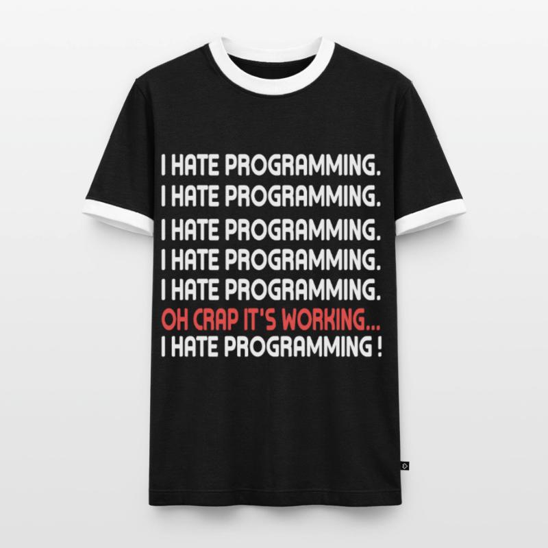 PC Programming Coding Program Internet Computer Men's Ringer Shirt