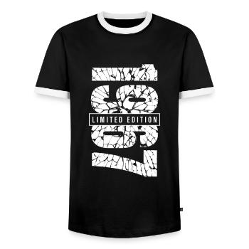 1967 Limited Edition Geburtsjahr 1967 Grunge Deko - Männer Kontrast-T-Shirt - Schwarz/Weiß - Vorne - AI Model Female 172 light (172cm) & AI Model Male 178 light (178cm)