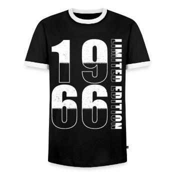1966 Édition limitée Anniversaire - T-shirt contrasté Homme - noir/blanc - Devant - AI Model Female 172 light (172cm) & AI Model Male 178 light (178cm)