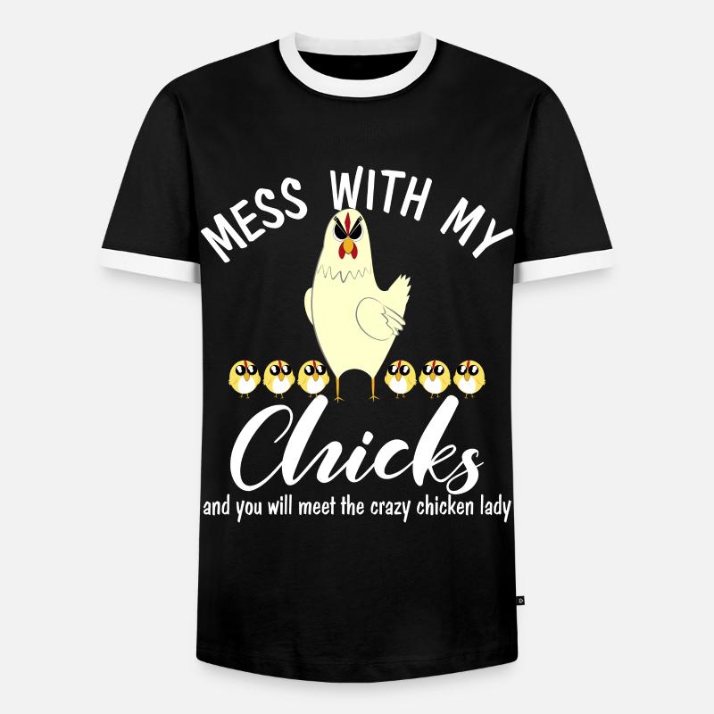 Chick - Men's Ringer Shirt - black/white