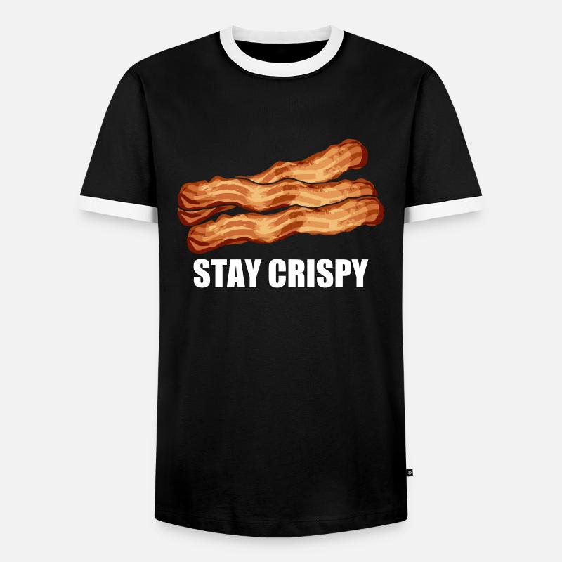 Bacon Bacon Breakfast - Men's Ringer Shirt - black/white