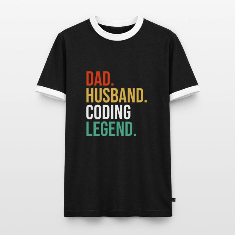 Ehemann Vater Papa Coder Coding Informatiker Männer Kontrast-T-Shirt