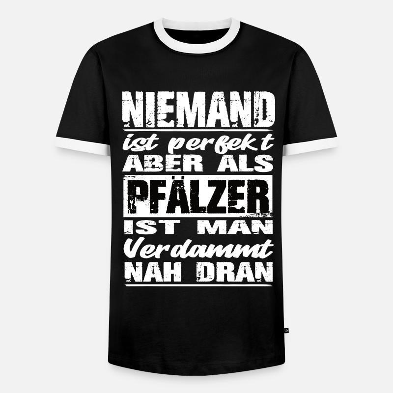 Pfälzer - Männer Kontrast-T-Shirt - Schwarz/Weiß
