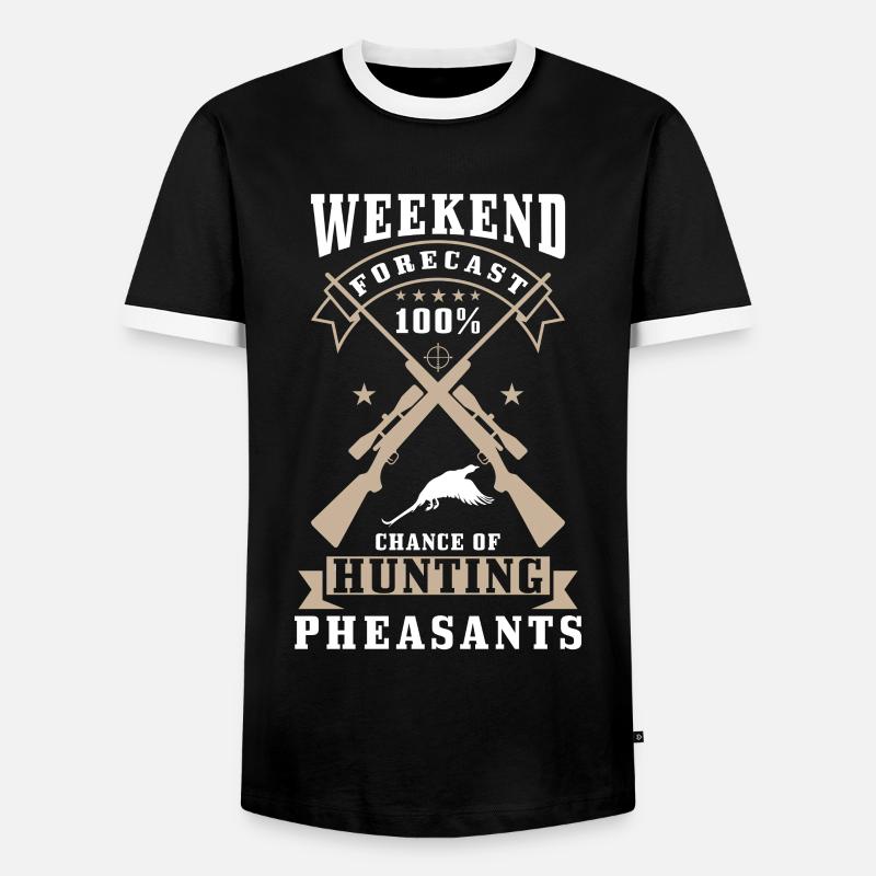 Fasan Jäger Spruch - Männer Kontrast-T-Shirt - Schwarz/Weiß