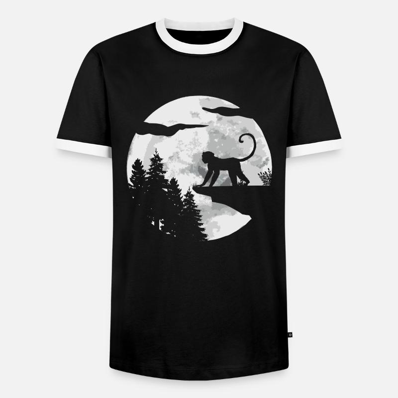 Monkey - Men's Ringer Shirt - black/white
