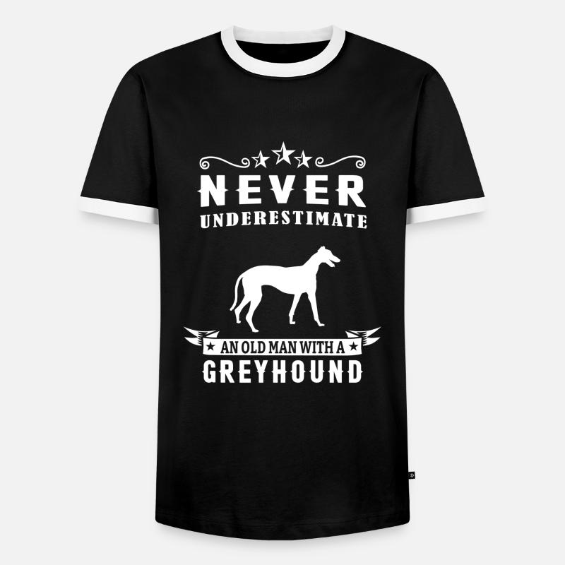 Greyhound Greyhound Gift - Men's Ringer Shirt - black/white