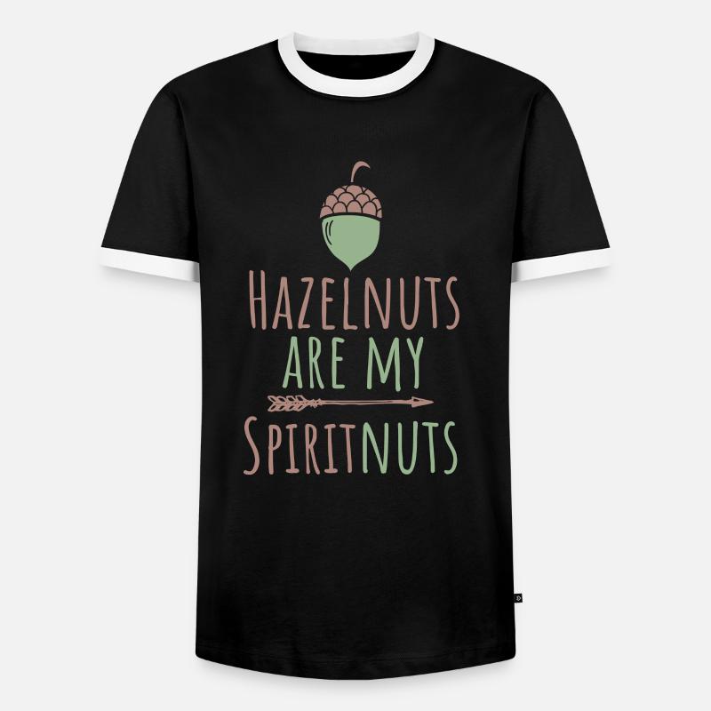 Hazelnut - Men's Ringer Shirt - black/white