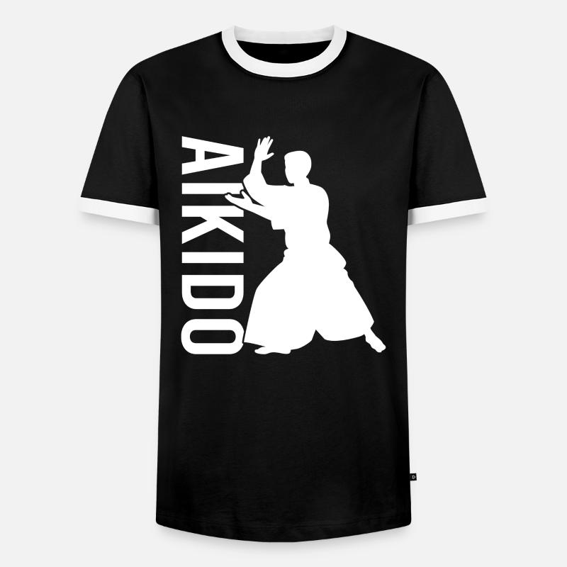 Aikido - Men's Ringer Shirt - black/white