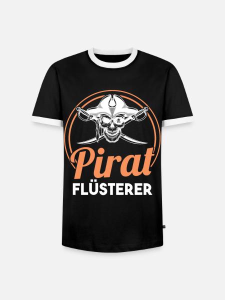 Pirat Flüsterer Piraten - Männer Kontrast-T-Shirt - Schwarz/Weiß