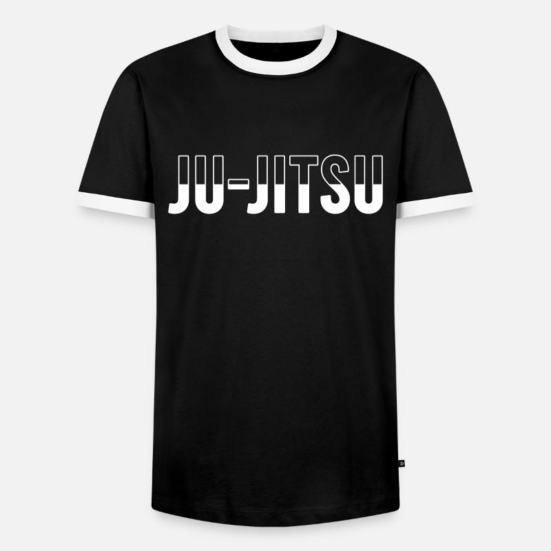 Ju Jitsu - Männer Kontrast-T-Shirt - Schwarz/Weiß