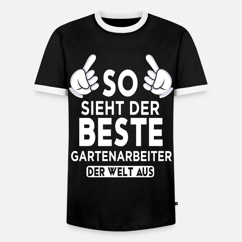 Gartenarbeiter Spruch - Männer Kontrast-T-Shirt - Schwarz/Weiß