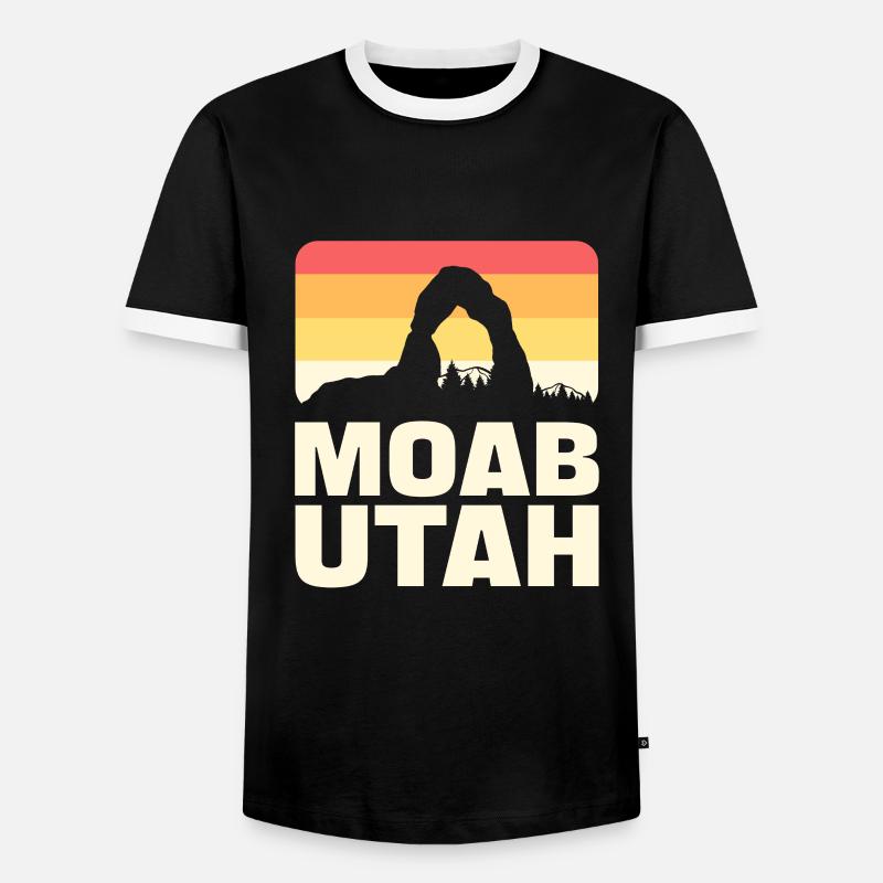 Moab Utah Vitange Mountain - Männer Kontrast-T-Shirt - Schwarz/Weiß